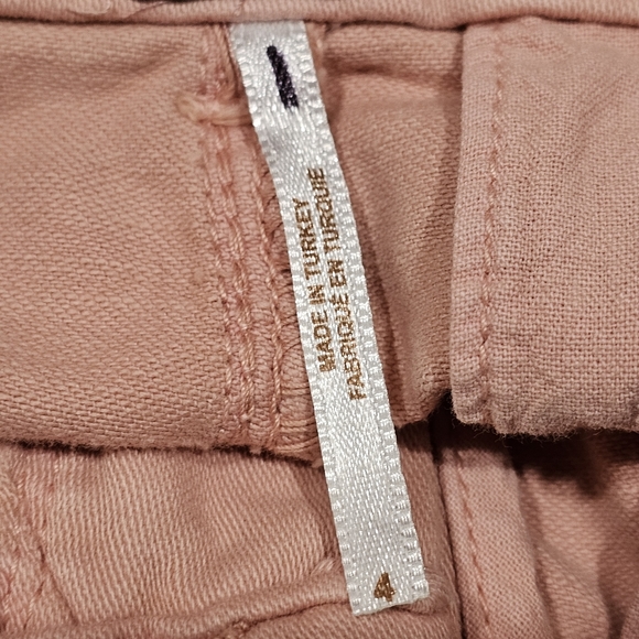 Free People Billie Front Pleat Chino Shorts In Rosie Size 4 NWOT MSRP $78 - Picture 7 of 10